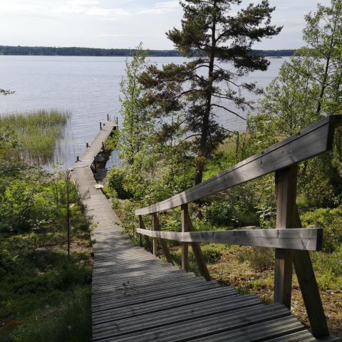 Pekkala summer cottage visit Finland pier.
