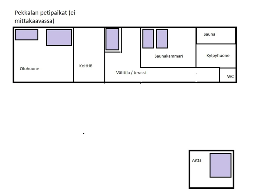 Vuokramökki Pekkalan petikartta