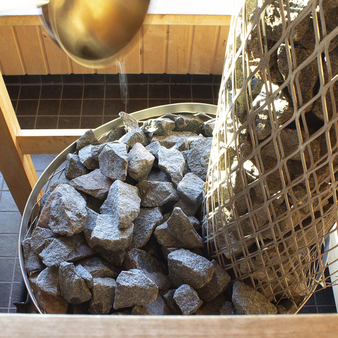 You can throw water onto the hot stove stones
