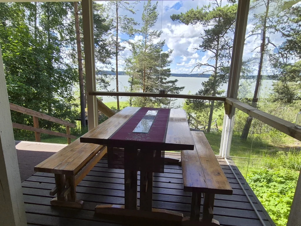 Pekkala, a cottage in Baltic Sea Archipelago has a big terrace